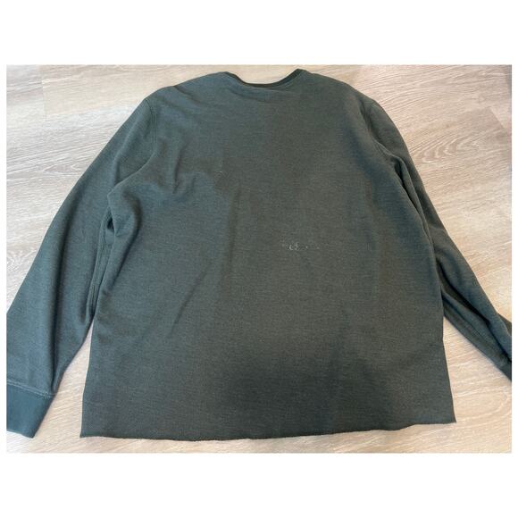 Untuckit Schrock Shirt Mens XXL Green Long Sleeve Henley Snap Casual Pullover - Picture 6 of 9